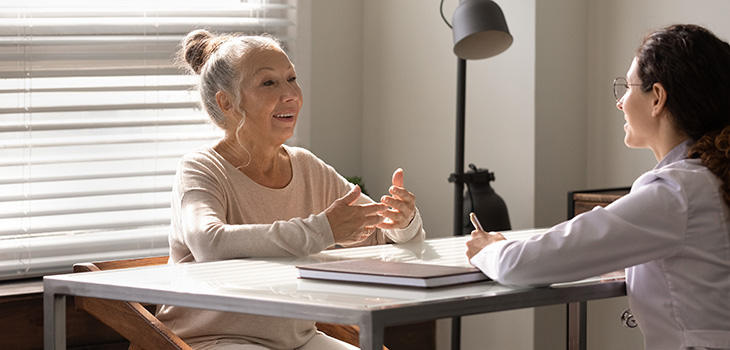 speech therapist with a resident