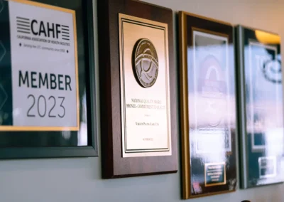 Awards on the walls of Valley Palms