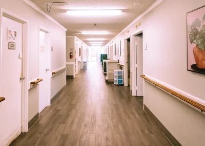 A hallway at Valley Palms