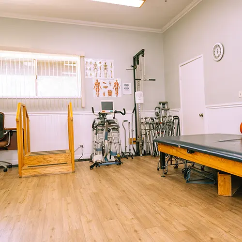 The physical therapy room at Casitas
