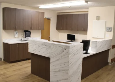 A nurse's station at Broadway Healthcare Center