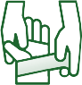 A hand eing bandaged icon
