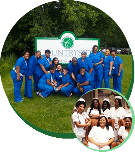 Groups of employees at Countryside nursing