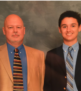 Father and Son in suit coats