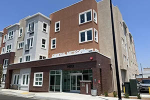 Outside of new senior housing Central Metro Place in Baldwin Park