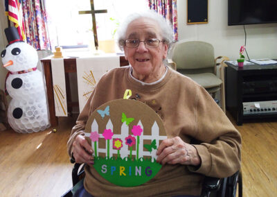 Arts and Crafts with residents and May 4th Night Program.