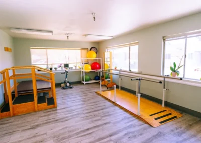 The rehabilitation gym equipment at Mountain View